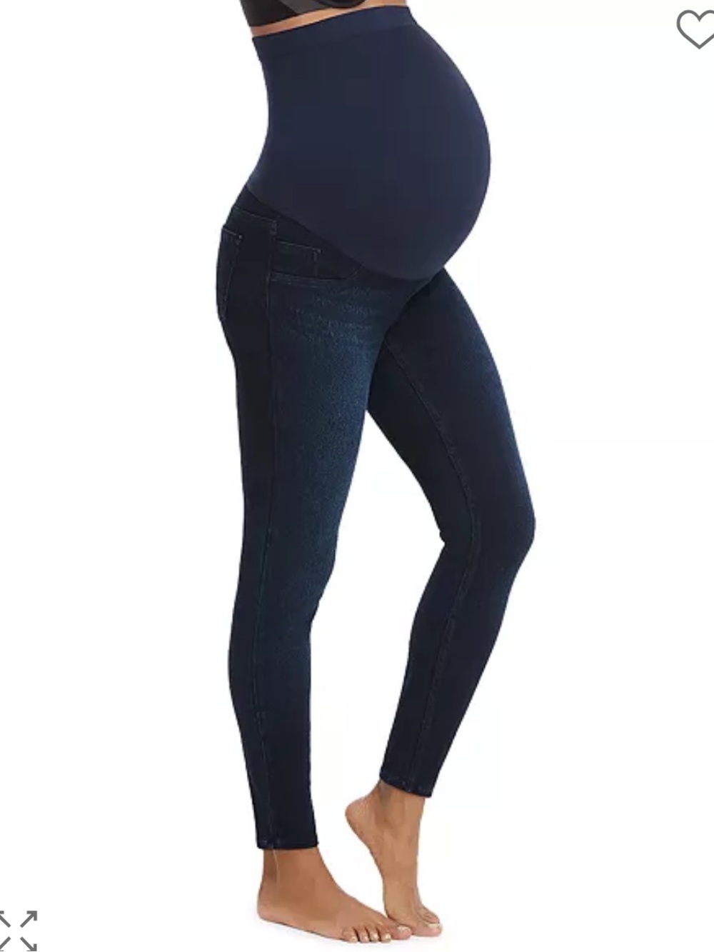 SPANX Mama Maternity Jean-ish Ankle Leggings jeans leggings dark navy blue L